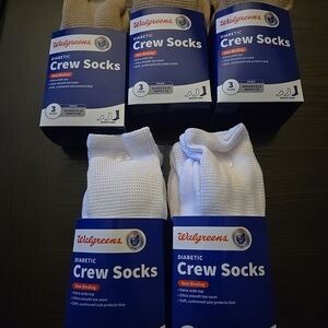 Diabetic Crew Socks Unisex Lot of 5